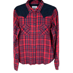 DENIM & Supply by Ralph Lauren I Western  Style I Red Plaid Button Down